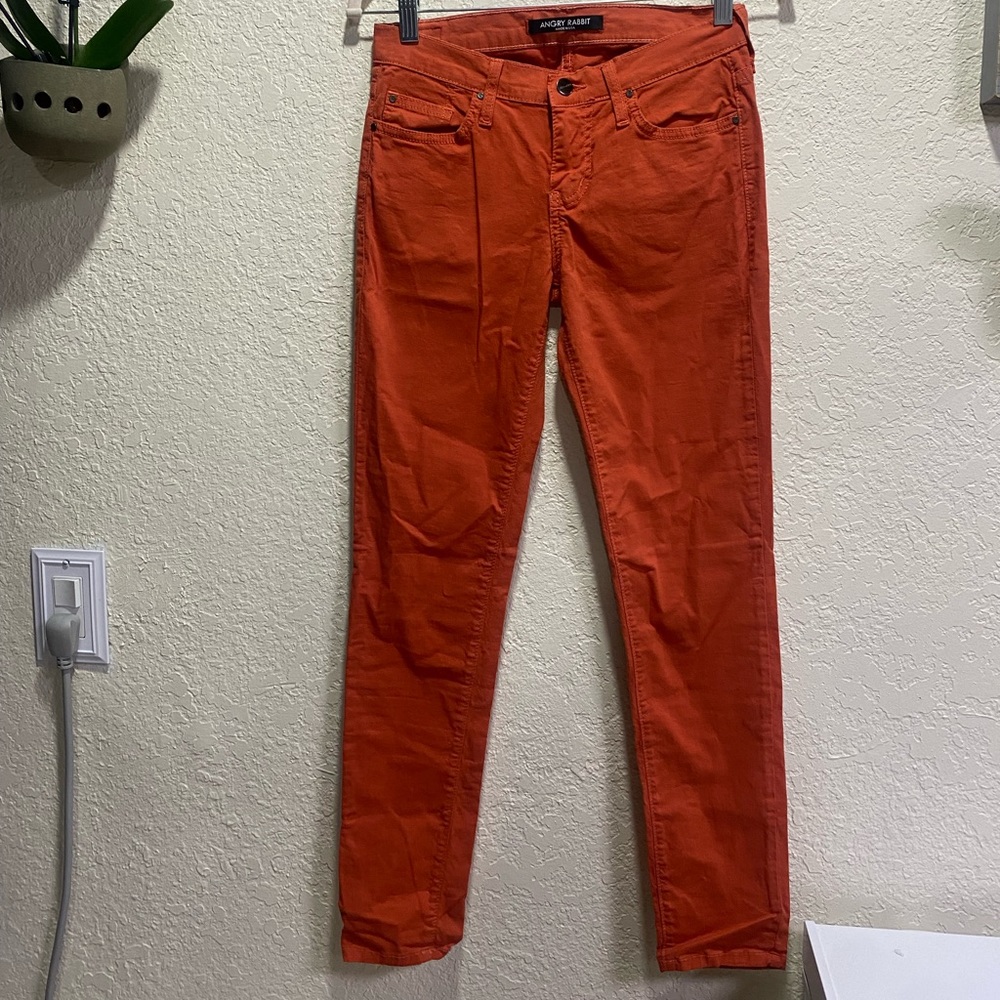 Angry rabbit orange skinny jeans size 26